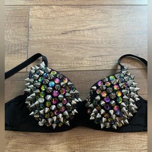Women’s studded gogo dancer bra size 36B worn once